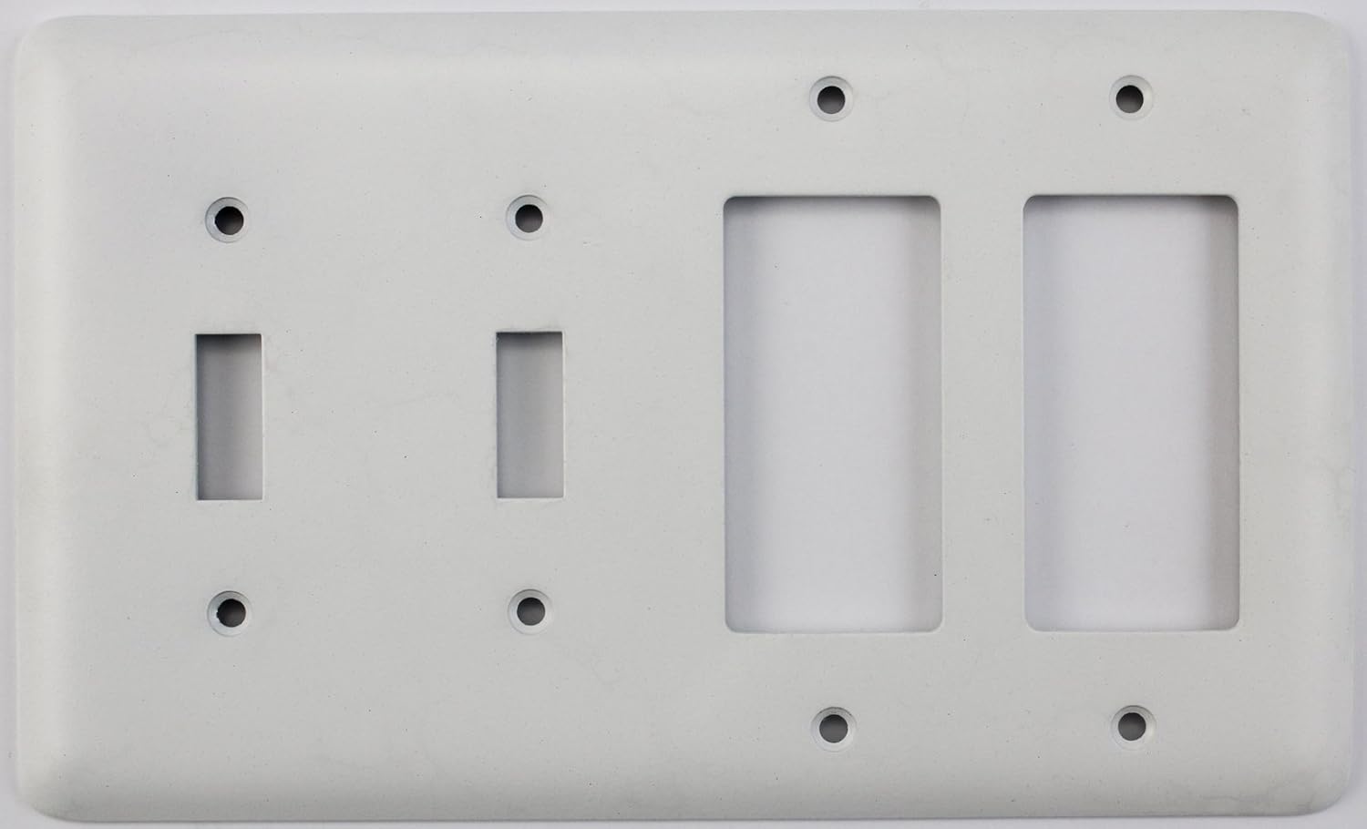 Classic Accents Rounded White Switch Plates - (1 Gang Push Button Light Switch)