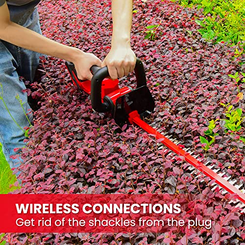 20V Cordless Battery Hedge Trimmer,23.5-Inch Dual-Action Laser Blade, 3/5” Cutting Capacity, 2400 Spm, 2.0Ah Li-Ion Battery, Lightweight & Compact Trimmer, Gardening Hand Pruner,Shrub Trimmer #TOP4