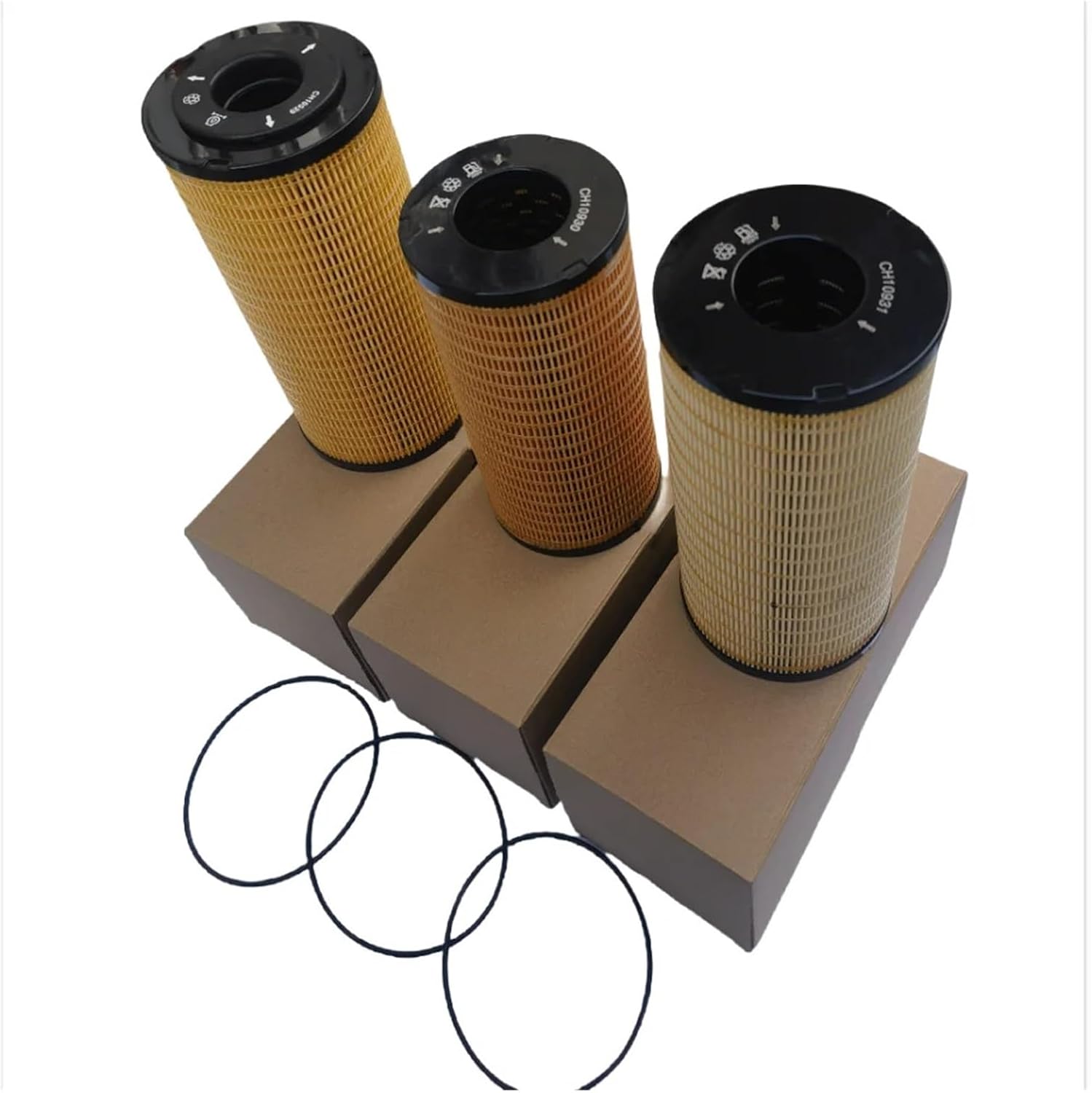 3Pcs CH10929 CH10930 CH10931 Fuel Water Separator Diesel Filter Elements Compatible With Perkins MGD06 MGE06 MGL06 Fuel Filter