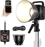 Vista 10 de ZHIYUN Molus G200 [Oficial] Luz de Vídeo COB de 200W, Iluminación de Salida Continua Portátil, 2700-6500K 9460 lux@1m, Iluminación LED