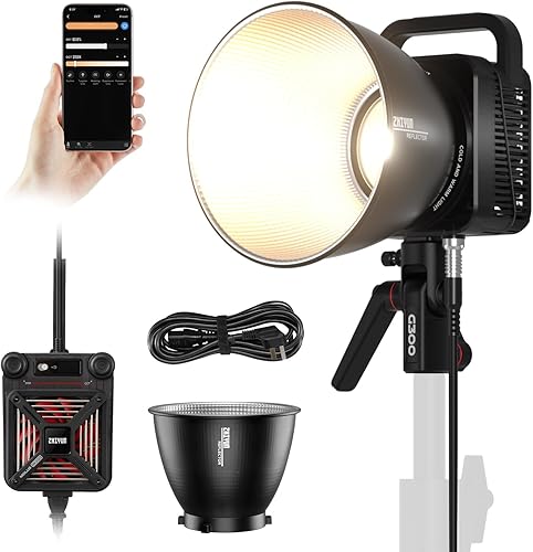 Miniatura 10 de ZHIYUN Molus G200 [Oficial] Luz de Vídeo COB de 200W, Iluminación de Salida Continua Portátil, 2700-6500K 9460 lux@1m, Iluminación LED