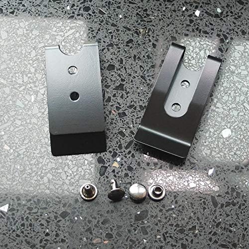 micoshop 25 Pcs 54x25mm Belt Holster Clip Clasp Spring Hook Cap stud Buckles Keyring Hardware Black