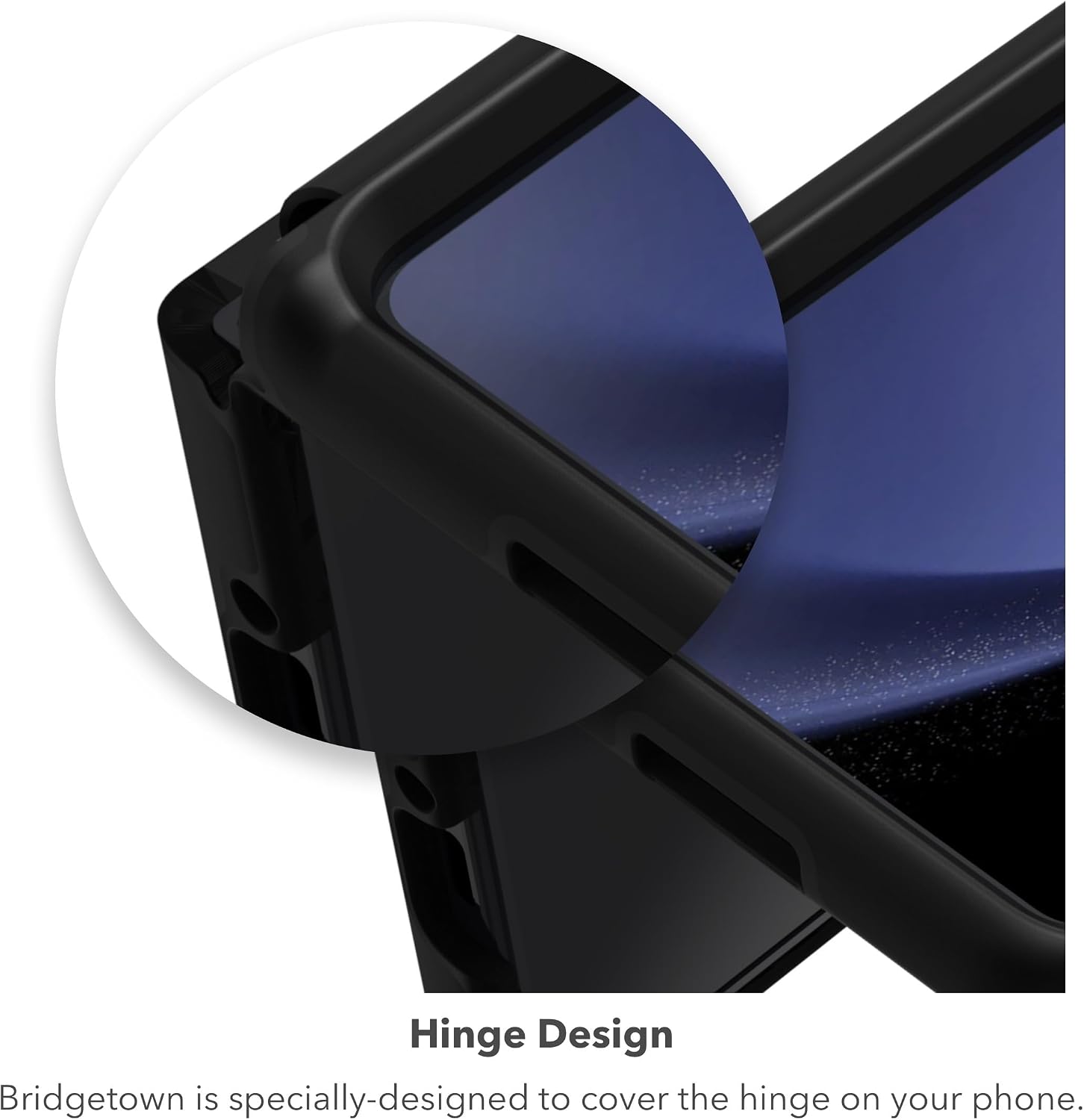 ZAGG Bridgetown Phone Case for Galaxy Z Fold5-10ft Drop Protection, Graphene Reinforced, Hinge Design, Slim, Lightweight, Wireless Charging Compatible, Black