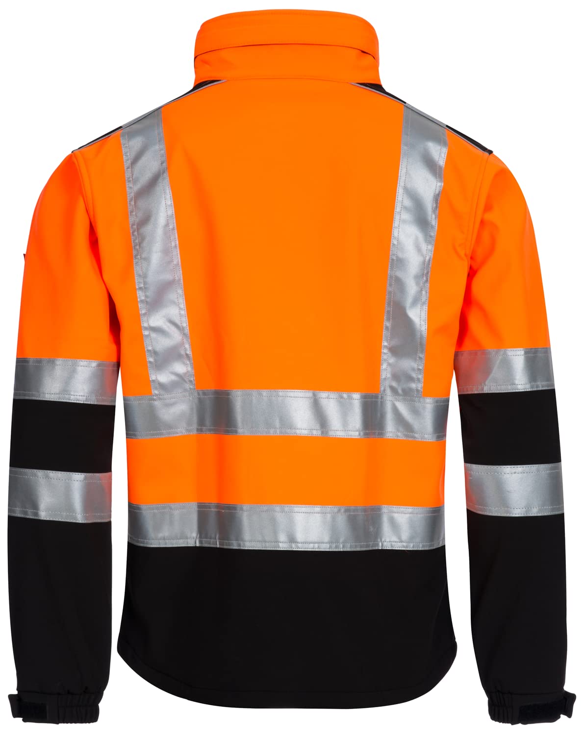 Image secondaire de NITRAS Motion TEX VIZ Veste Softshell Haute visibilité | Veste de Travail avec Bordure réfléchissante 3M | Coupe-Vent S