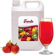 Fanale Premium Flavoring Concentrated Syrup for Bubble Tea | Strawberry Flavor Syrup | for Boba Tea, Smoothies, Slushes, Desserts | 11 pound Pack of 4 | SRP010-CS