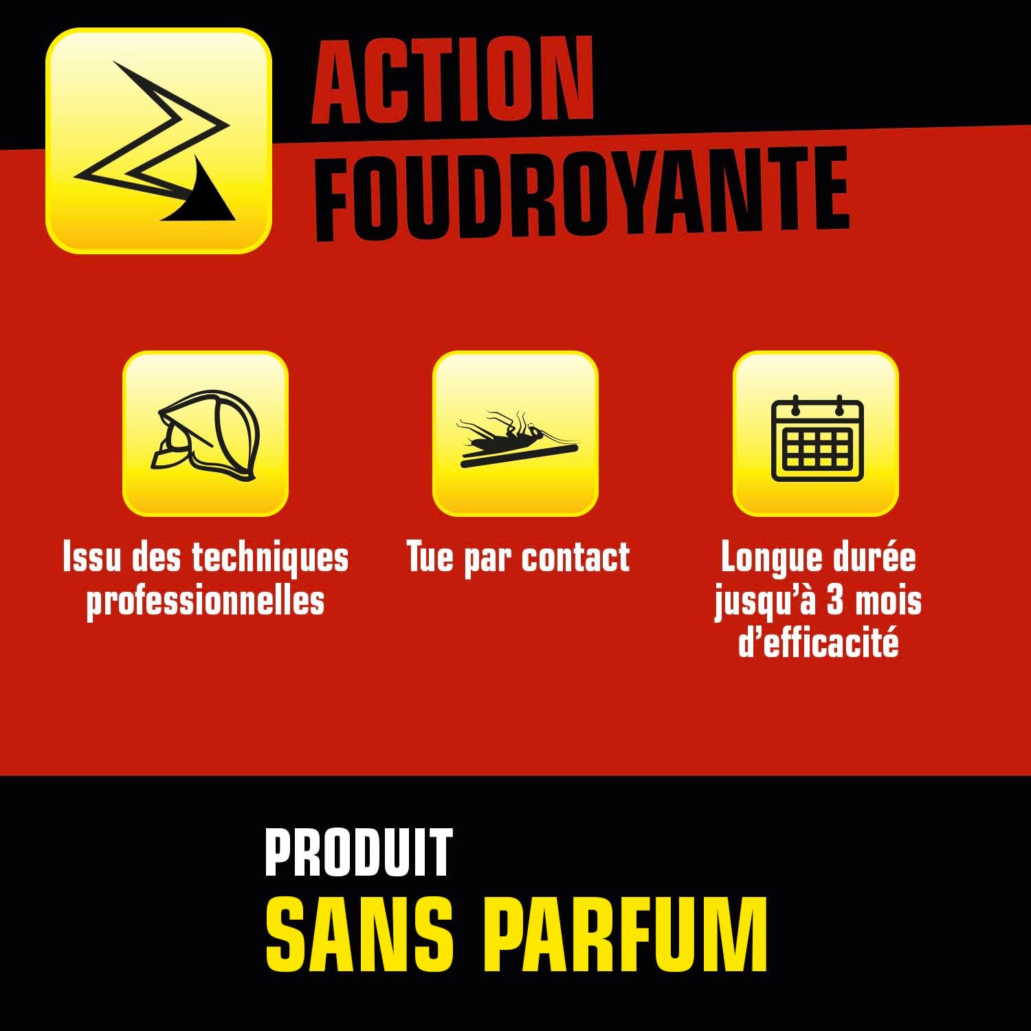 K.PRO - Spray Aérosol Anti Cafards et Araignées - Action Radicale - Effet Longue Durée - Facile d'utilisation - Technique Professionnelle - 1l — vue 4