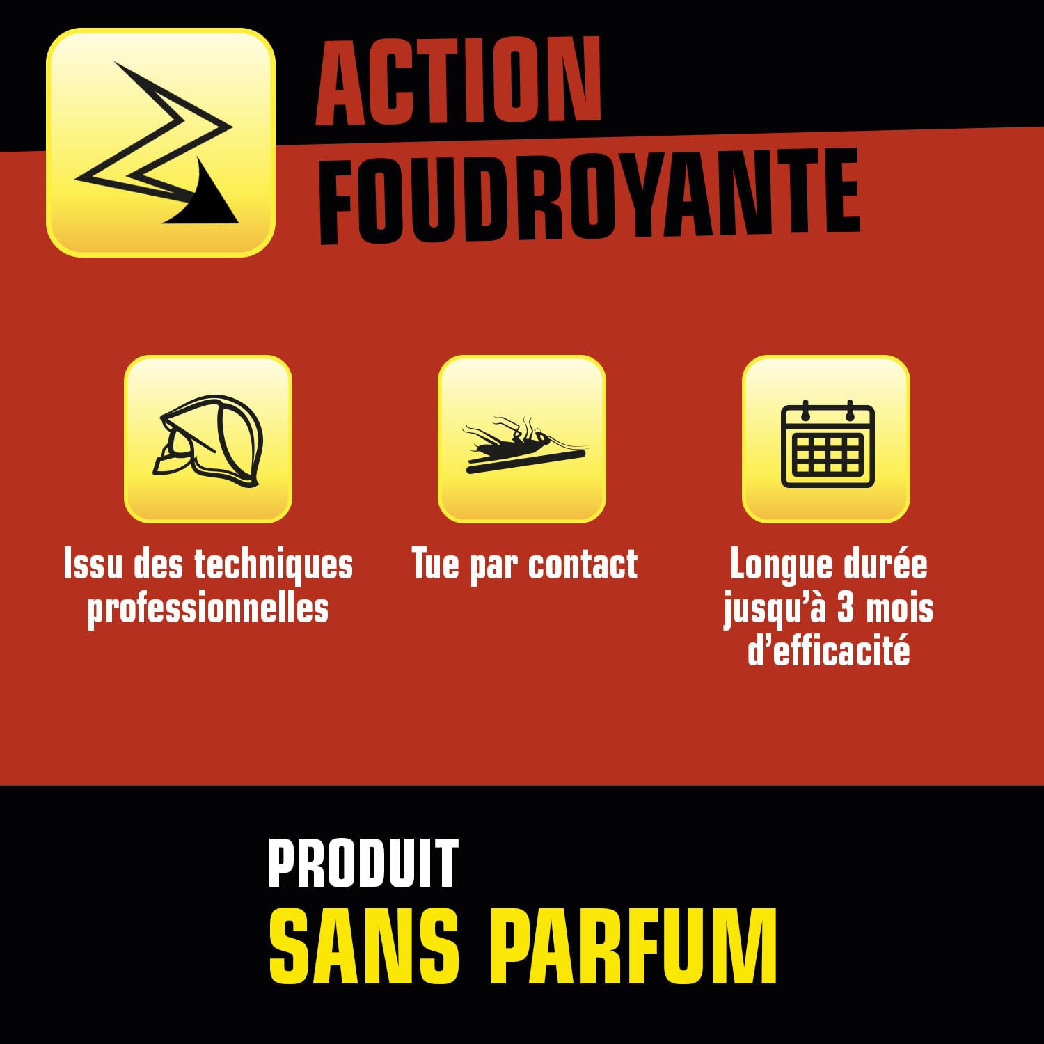 Spray Aérosol Anti Cafards et Araignées 1L Action Radicale Longue Durée Professionnel
