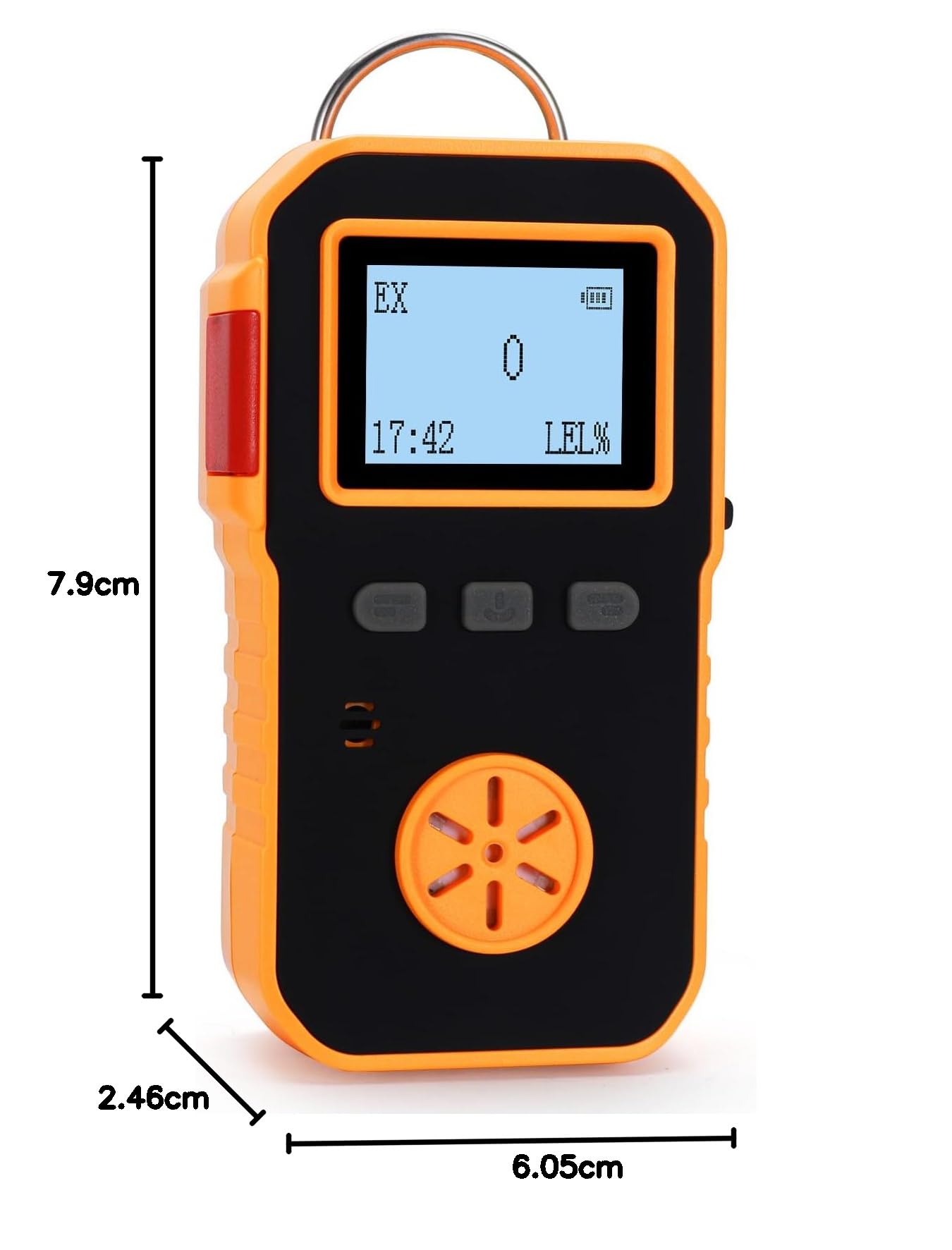 Detector de fugas de gas natural, monitor portátil con clip a propano combustible de metano explosivo, batería recargable de 14 horas en espera, medidor de alarma audible de vibración visual para el