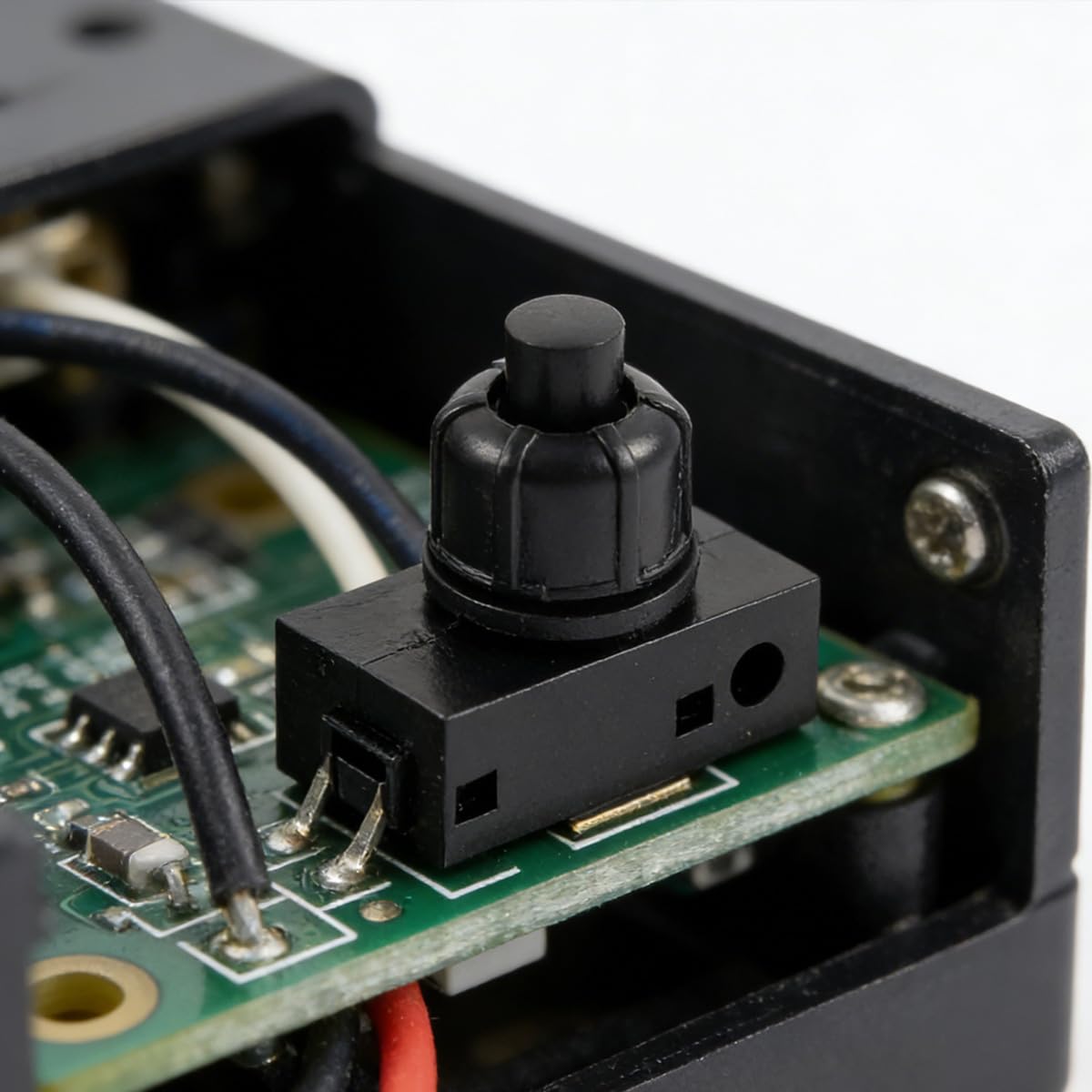 Interruttori a Pressione Neri 4 Pezzi 2A 250V per Lampade Controllo Illuminazione