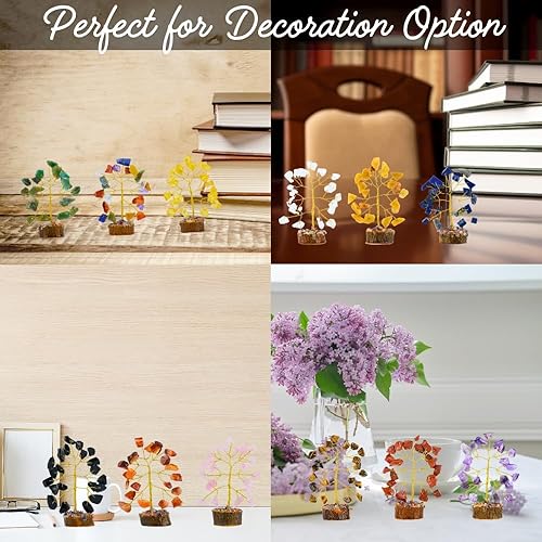 Miniatura 8 de Conjunto de árbol de cristal de 12 regalos únicos de cumpleaños para mujeres, hermana, mamá, decoración de oficina en el hogar, decoración de