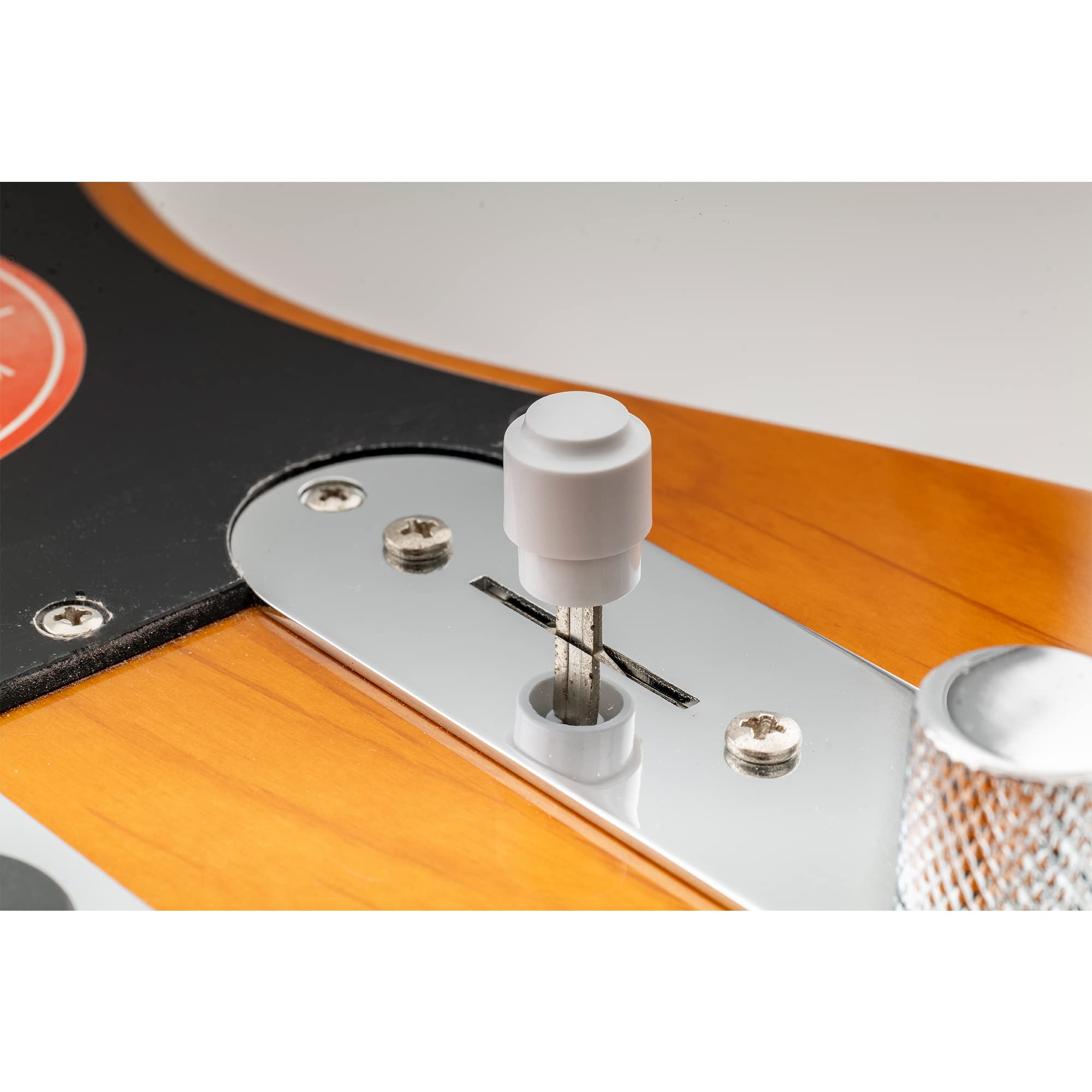 Musiclily Pro Metryczna Plastikowa Nakładka Główka Przełącznika Telecaster Barrel do Gitary Elektrycznych Importowanej typ Squier Tele, Biały (2 szt.)