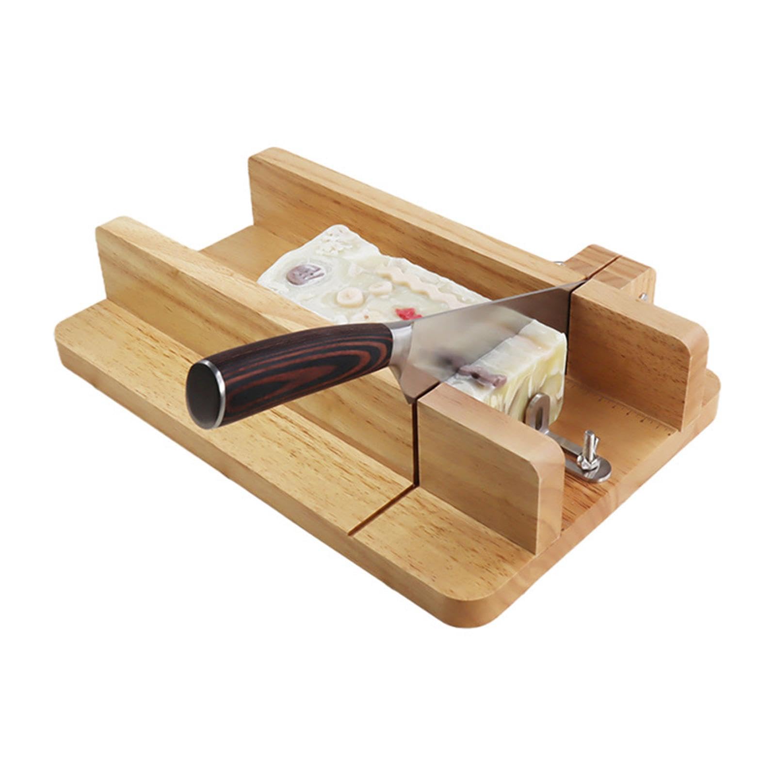 Cortador de Jabón de Madera con Escala, Máquina Cortadora de Jabón para Velas, Pasteles,