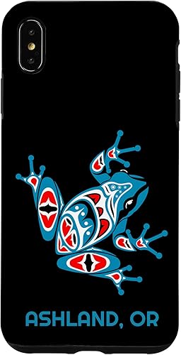 Miniatura 10 de Funda para iPhone 13 Pro Max Ashland Oregon Red Blue Frog PNW Art Native American
