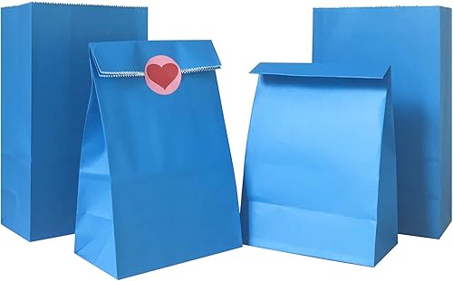Miniatura 10 de Artseen Bolsas de papel de recuerdo de fiesta para celebración de fiestas, bolsas de papel tratadas de 5.10 x 3.10 x 9.4 pulgadas (24 unidades)