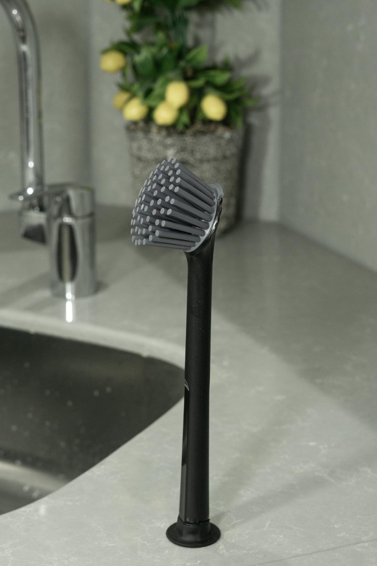 ATA HOME 2 Adet Vantuzlu Mutfak Banyo Tezgah Üstü Silikon Bulaşık Yıkama Lavabo Temizleme Tezgah Fırçası