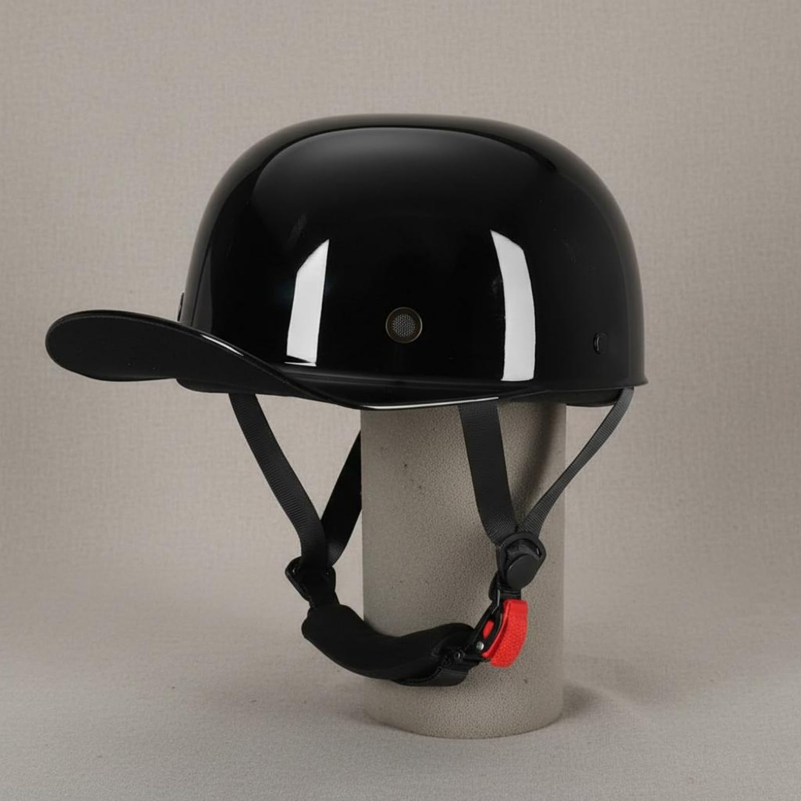 Qianly Casco a Metà Calotta Baseball Cap Casco Casco Scooter Casco Bici con Visiera in Cinturino Regolabile per Vestibilità Sicura Adatto a Commuting Viaggio, color to 1, L