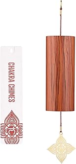 Chakra Chimes Natural Bamboo Wind Chimes Meditation Chord Windchime Wind bell for Home Decoration Zen Mindfulness Root Chakra