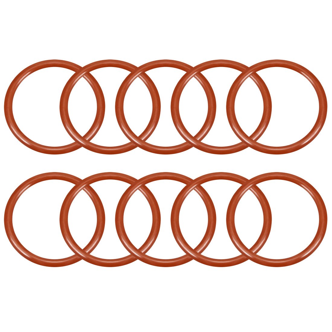 VMQ Seal Gasket 16mm OD 12mm ID 2mm Width Red Pack Of 10 Plastic Rings Uxcell Silicone O-Ring, 4.5mm OD, 1.5mm ID, 1.5mm Width, VMQ Seal Rubber Washers For Plumbing VMQ Red