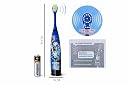 CuddleCubs Kids Electric Toothbrush for Children 3–12 Years, Sonic Battery Tooth Brush with Soft Bristles, Waterproof Cartoon Design, Extra Brush Head Included (Blue) gallery image