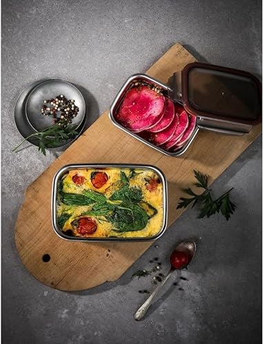 Miniatura 9 de CUITISAN CONTENEDOR RECTANGLE AIRTIGHT NO. 10 111.6 oz, CONTENEDOR DE ALIMENTOS DE ACERO INOXIDABLE, A prueba de agua, microondas y lavavajillas