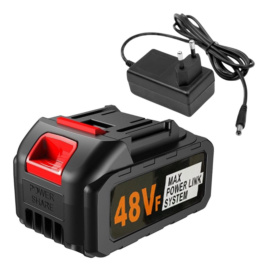 48V Lithium-Ion Battery with Charger | Rechargeable 48V Power Tool Battery Pack | High Capacity Max Power Link System | Fast Charging, Long Runtime for Drill, Car Washer, Chainsaw etc.-image-6