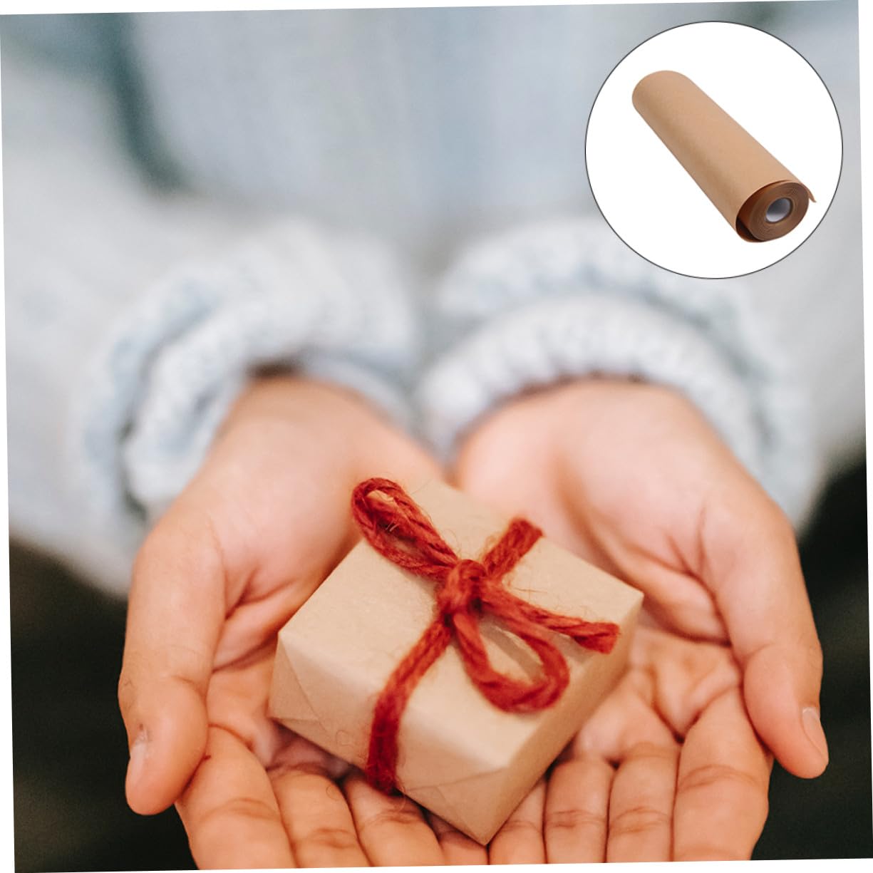 Artibetter Papier de Kraft Emballage Artisanat Marron pour Présent 30m Rouleau 45cm X Résistant et Polyvalent pour Bouquet et Décoration