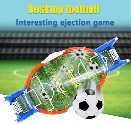 Interaktives Tisch Fußball Spiel,Mini-Tischfußballspiele mit 2 Fußbälle,Innen 2 Spieler Party Tischkicker Geschenk für Kinder，Tischfußballspiele Desktop Interaktives Spielzeug,Tischkicker Spiele