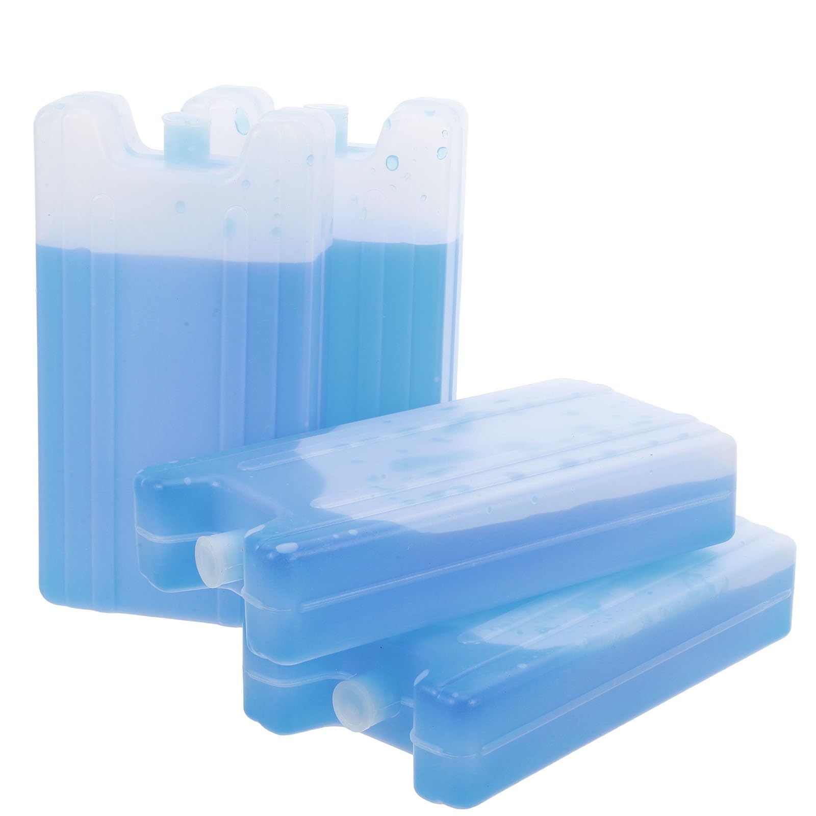 Lot de 4 Pains de Glace Réutilisables pour Glacières - Pains de Glace Pré-remplis de 400 ML pour Boîte à Lunch, Glacière Portable Idéale pour Le Camping, La Conservation des Aliments Et