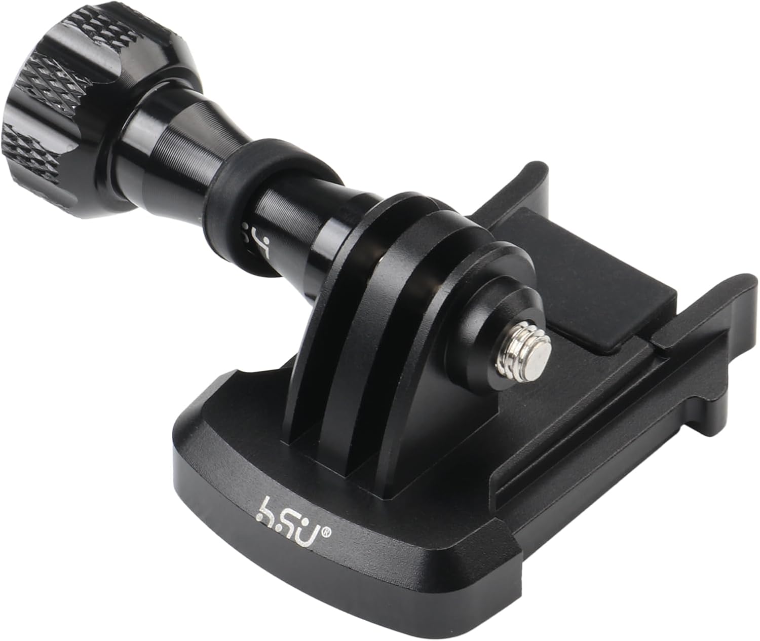 HSU Aluminum Quick Release Buckle Clip Basic Base Mount (Rubber Locking Plug) with Aluminum Thumbscrew Accessory Kit for GoPro Hero 13 12 11 10 9 8 7 6 DJI Osmo Action 6/5/4/3 and Other Action Cameras