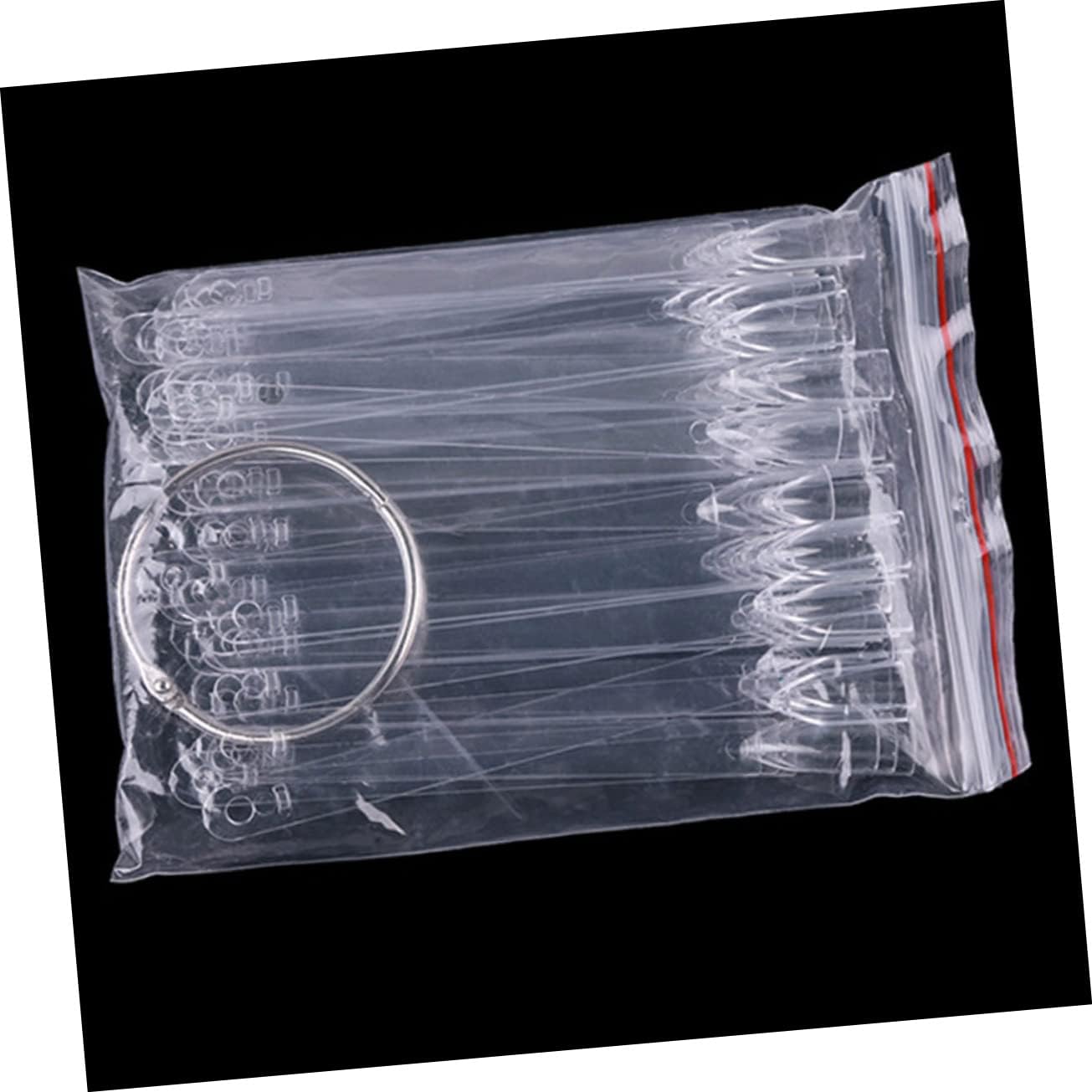 BESTYASH 50 PCS Fan Shape Nail Art Display Tips Ring False Nail Polish Practice Plates for Home and Salon Use