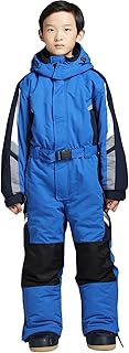 Trajes de Esquí de UNE Pieza Niños Traje de Nieve Niñas Snowsuit Engrosada Cálida Ropa de Esquí Impermeable