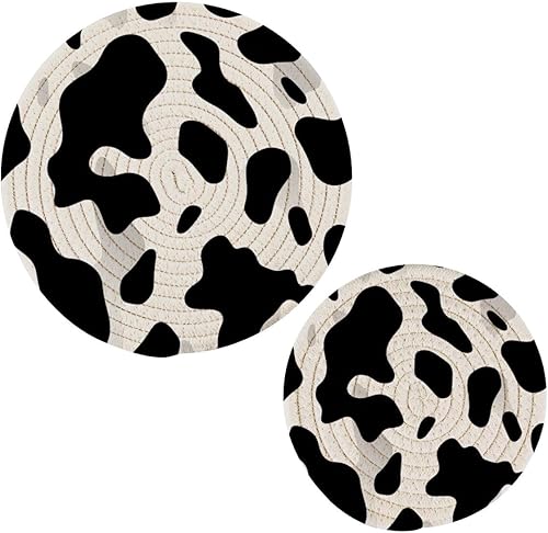 Miniatura 8 de Salvamanteles talavera mexicanos para ollas y sartenes y soportes para ollas, 2 unidades, tapetes redondos de cuerda de algodón, almohadillas