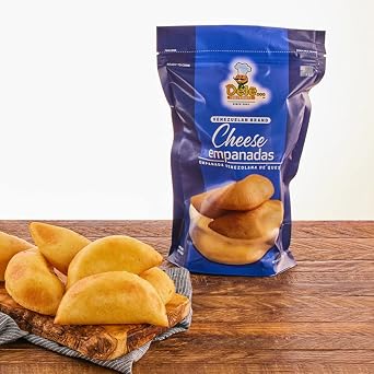 DELE FOOD White Cheese Empanadas, 3 oz 8 Units Gluten-Free Frozen Appetizer with Cornmeal Dough and Cheese Pre-Cooked and Ready to Heat in Oven or Air Fryer Perfect Snack or Party Food