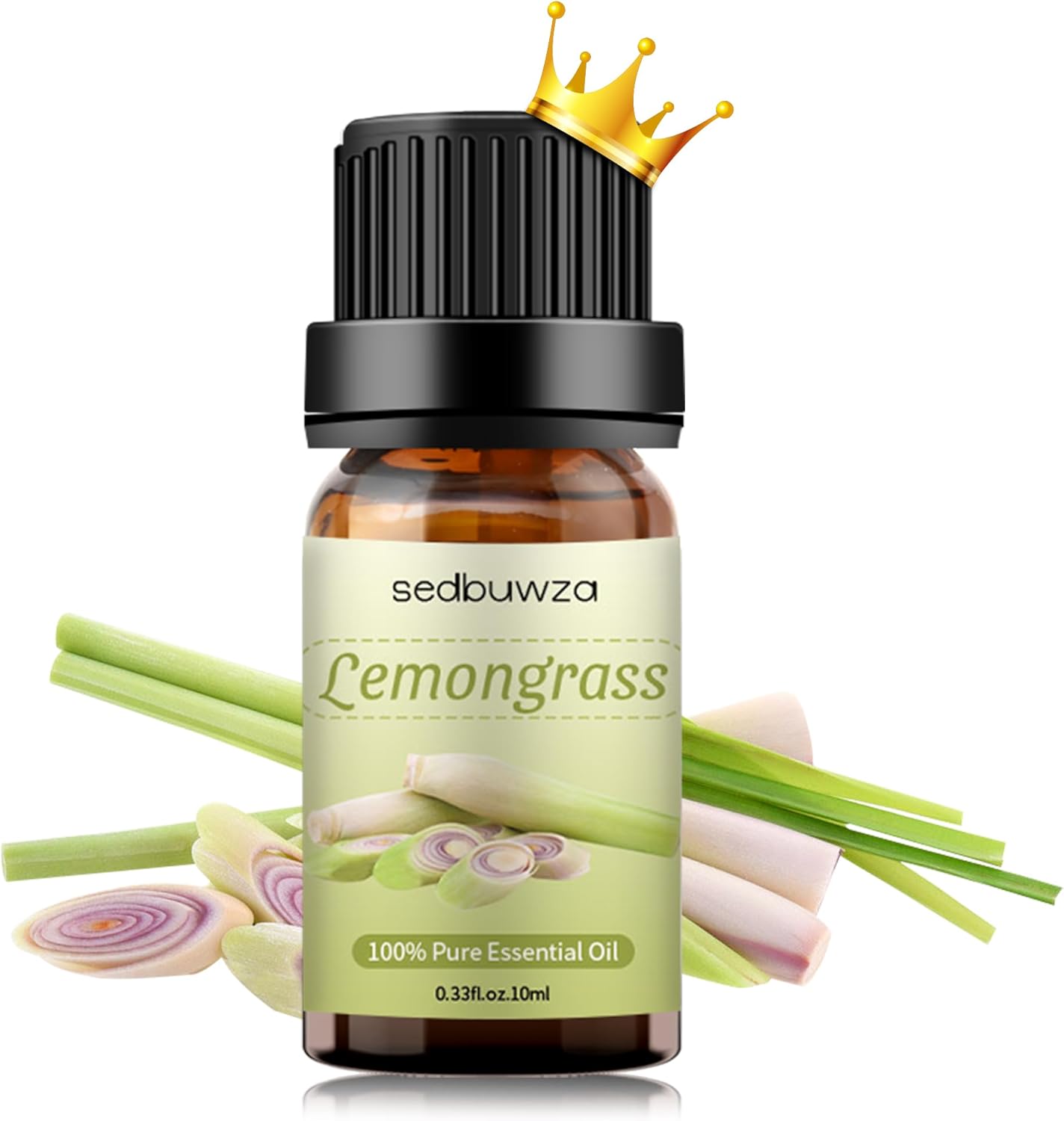 Sedbuwza Lemongrass Essential Oil, 100% Pure and Natural Premium Lemongrass Aromatherapy Oil for Diffuser, Humidifier, Perfume, Soap, Candle - 10ML - Amazon product rated Grade D