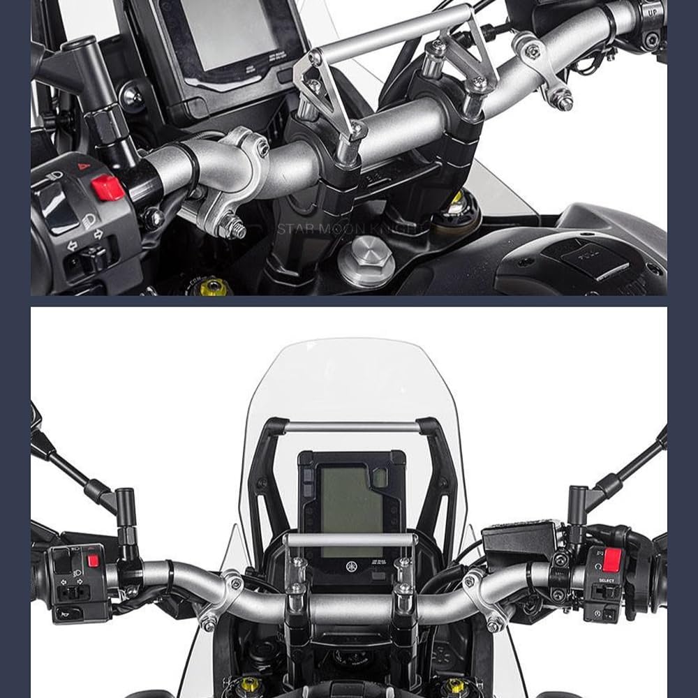 For Yamaha Tenere 700 Handlebar Riser Clamp Adapter XT690Z Tenere 700 Rally Lift Height Booster Accessories 2021 2022 2023 2024 2025 (Black)