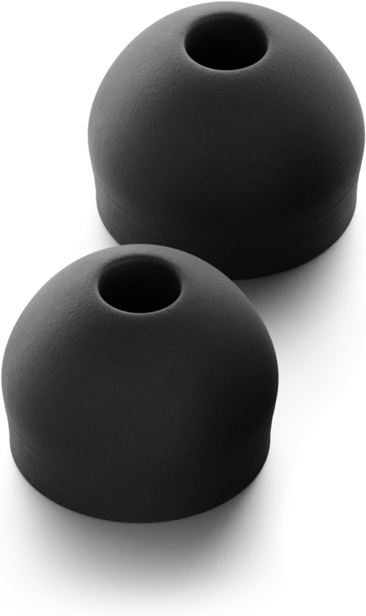 CURVD Earplug XXS Tips Replacement Set, Noise Reduction Replacements Soft Flexible Silicone Eartips for Earplugs, Earphones & Earbuds (Black)