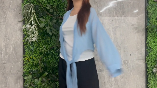 Watch Womens Long Sleeve Sheer Mesh Cardigan on Amazon Live