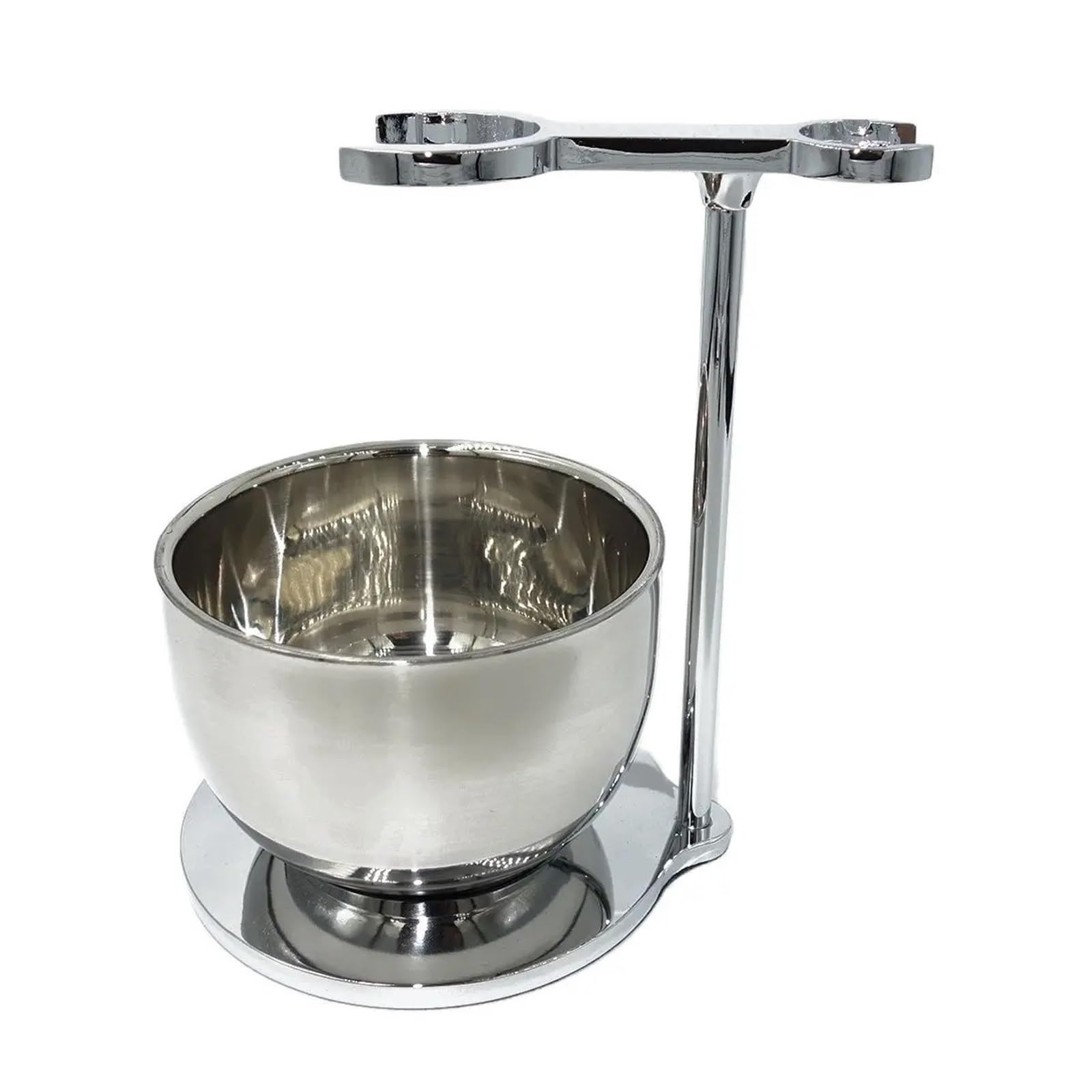 Soporte para Afeitado Soporte de diseño único y Pesado Que se Adapta a la mayoría de Las brochas de Afeitar y maquinillas de Afeitar manuales con tazón for Taza de jabón