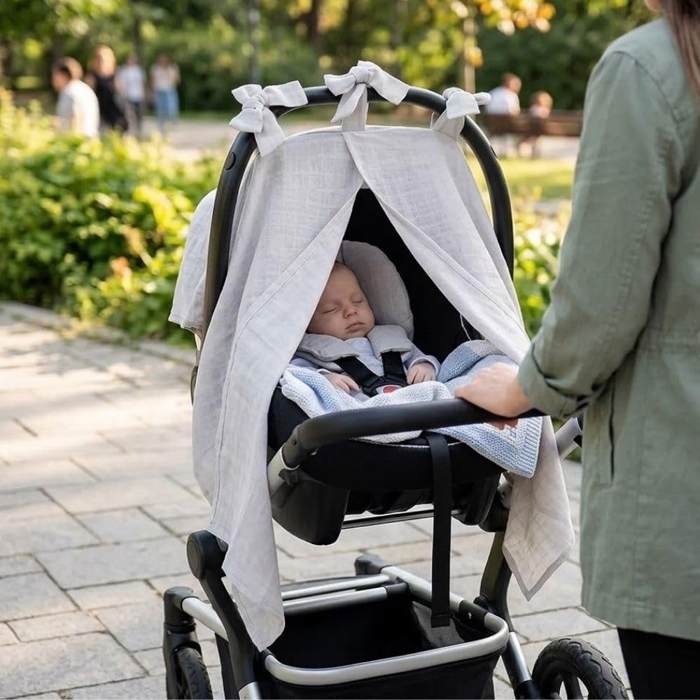 Deux Lapins Müslin Puset Örtüsü - Cotton Grey