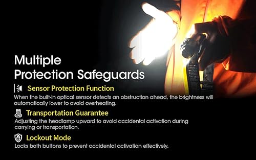 Miniatura 7 de Kit de campamento Nitecore NU43 Linterna frontal recargable ligera de 1000 lúmenes con linterna de camping recargable LR40 y cable de carga USB-C