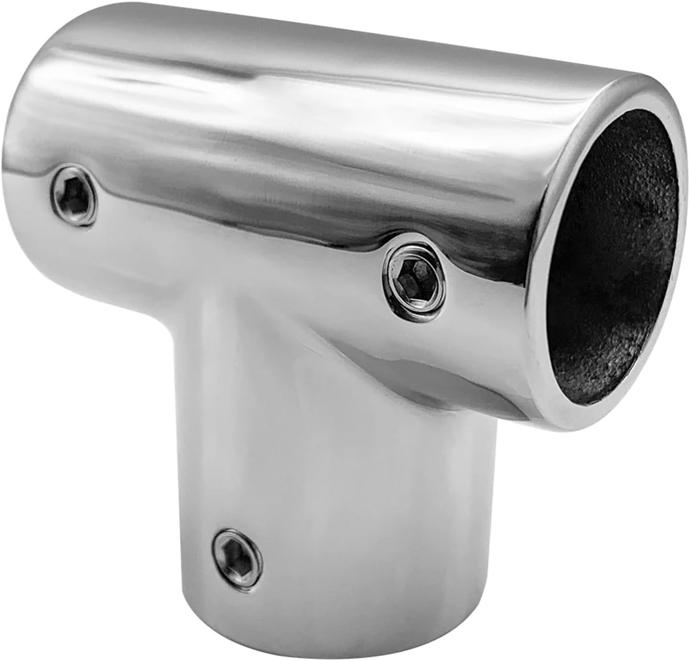 Ship Fittings Tee Rail Fitting 3-Way Tee Fitting Tube Pipe Connector 316 Stainless Steel for Boat Yacht Dock Outdoor Bimini Top Tube Fastener Marine Hardware(25mm-2pcs) Plumbing Fittings