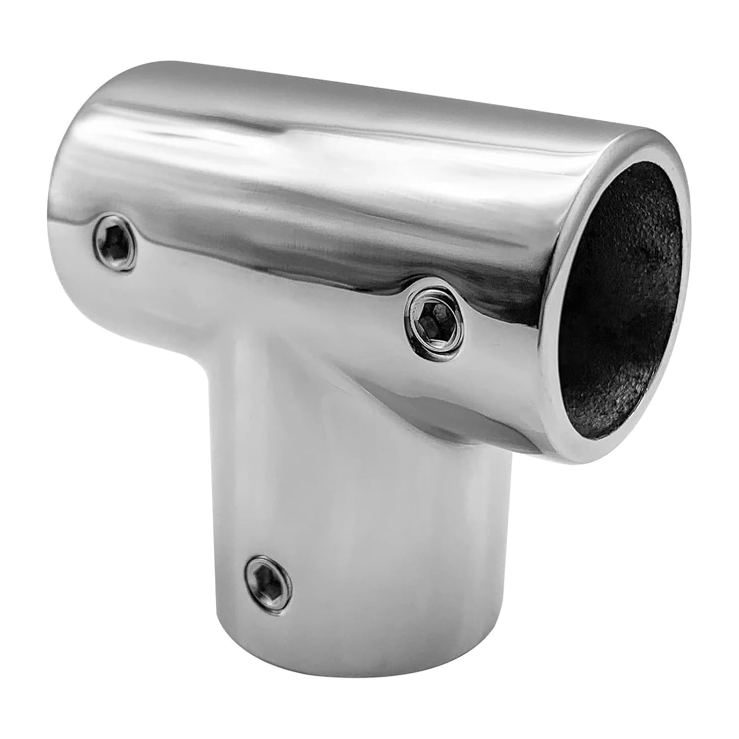 Ship Fittings Tee Rail Fitting 3-Way Tee Fitting Tube Pipe Connector 316 Stainless Steel for Boat Yacht Dock Outdoor Bimini Top Tube Fastener Marine Hardware(22mm-1pcs) Plumbing Fittings