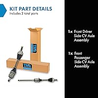 Vista 445 de TRQ Juego de conjunto de eje de transmisión CV delantero para conductor y pasajero, 2 piezas, compatible con Ford Explorer 4WD 95-01, Explorer AWD