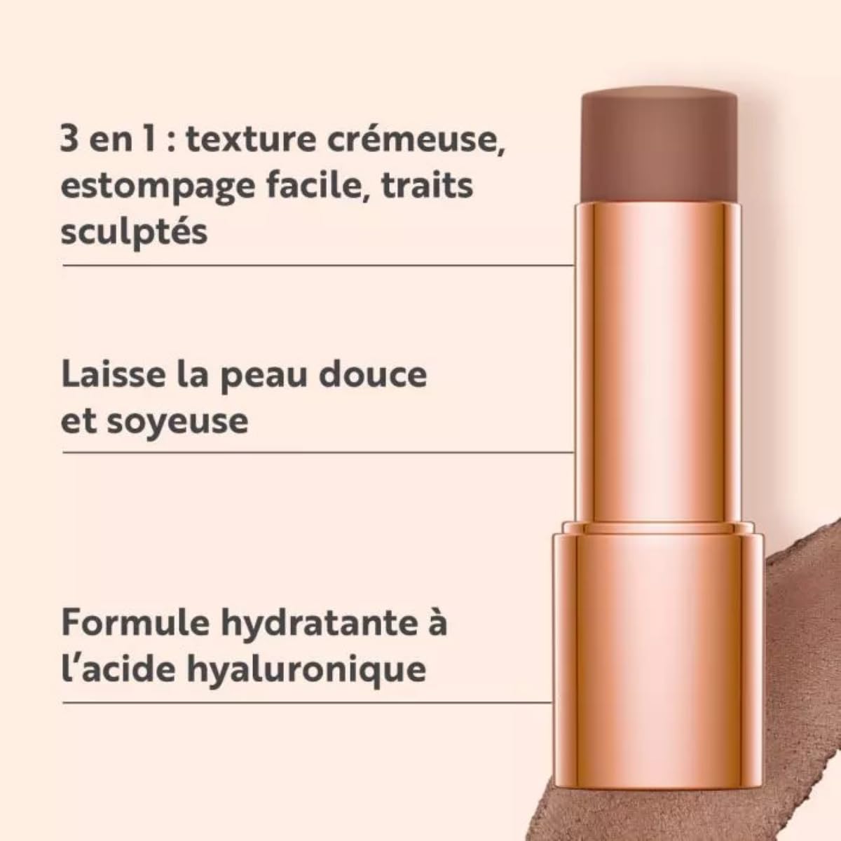 M. Asam Magic Finish Stick Contouring Light-Medium (8 g) | Formule 3 en 1 texture crème, estompage facile et effet sculptant, sublime les traits avec des jeux d'ombre et de lumière