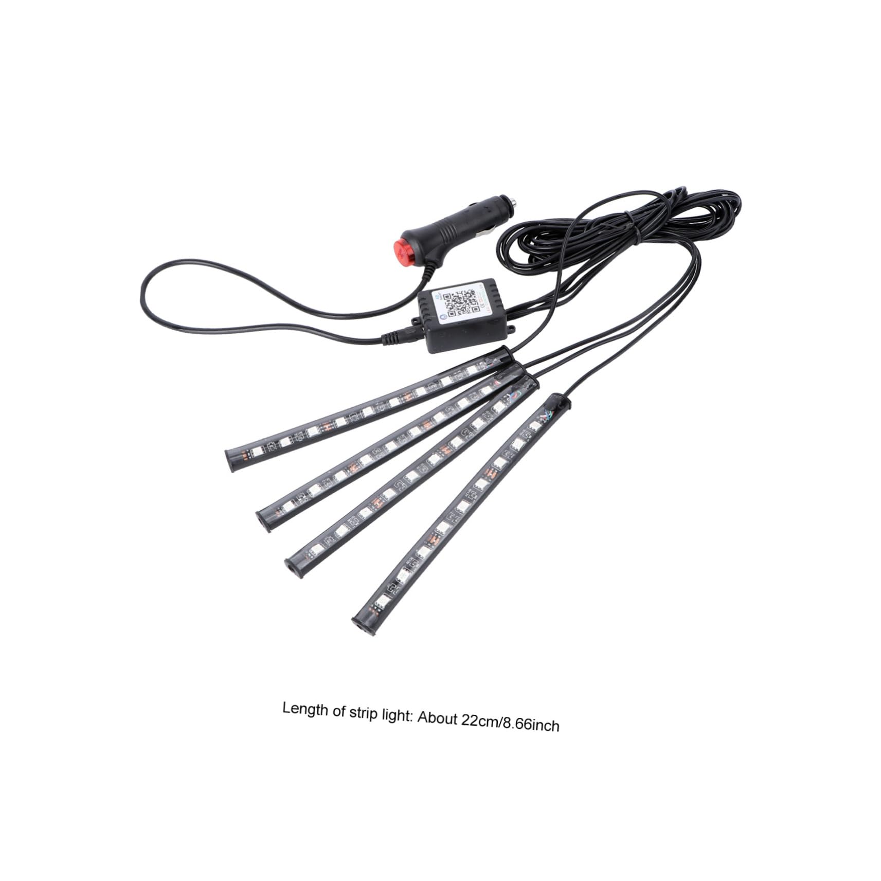 STOBAZA Car Led Strip Lights 9 Activated Interior Lights Music Responsive Under Dash Lighting Kit Flexible Uv Water Resistant for Random Color