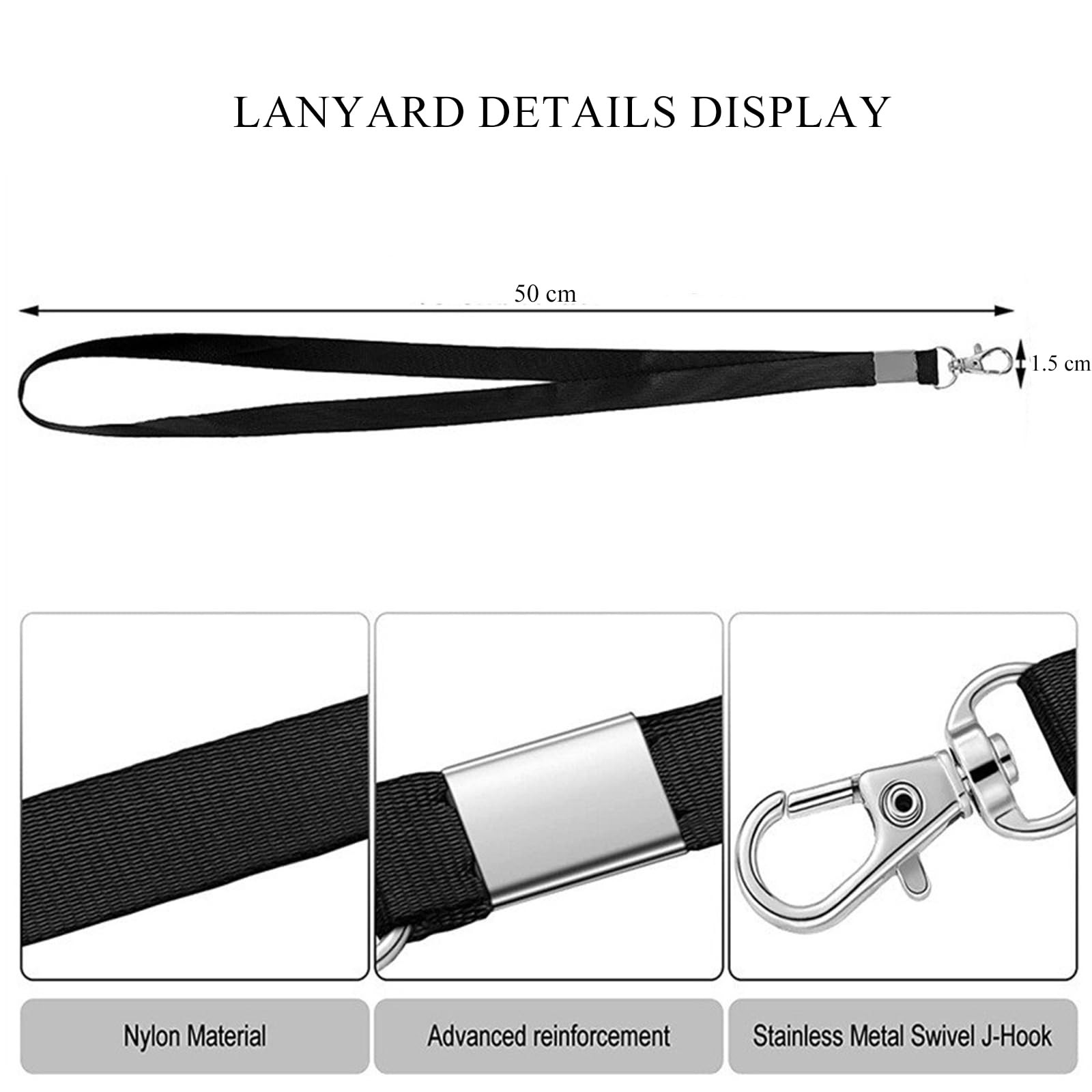 Portabadge Meekye Con Cordino - Porta Tessere Da Collo Per Ufficio, ID E Carte - Foto 13