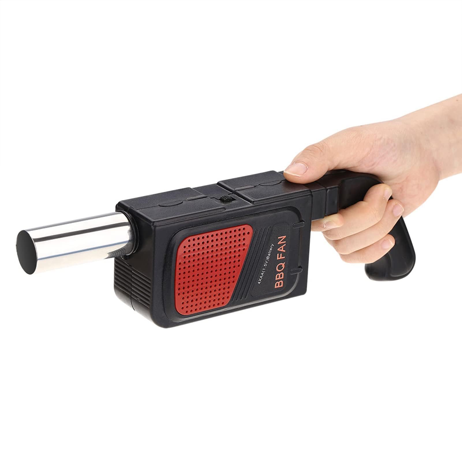 equlup BBQ Air Blower Fan, 26.5cm/10.43in Handheld Electric BBQ Fan Portable Fast Fire Wireless Air Blower Fire Bellows Tool for Outdoor, Camping, Picnic, Barbecue, Cooking