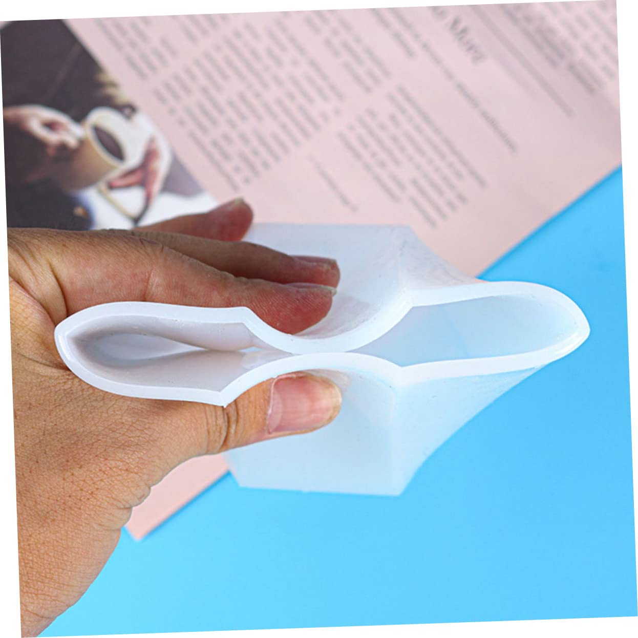 Stampo Candele Cilindriche Esagonali in Silicone 4 Pezzi