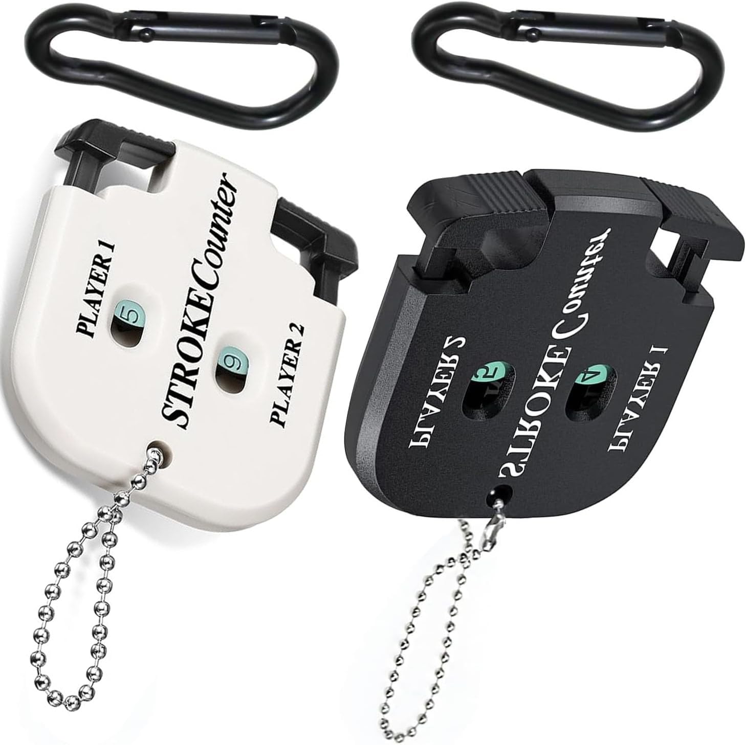 Contadores de Golpes de Golf Manual 2 Piezas Llavero Indicador de Puntuación Accesorios