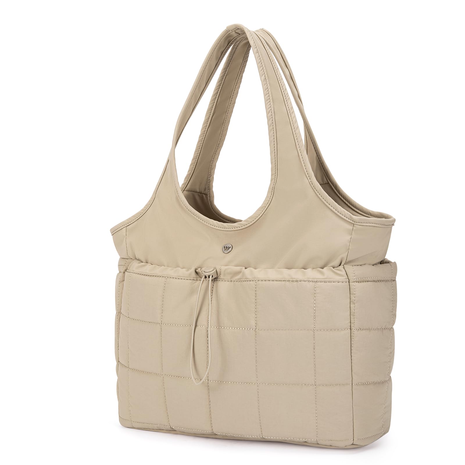 WESTBRONCO Bolsa de mano acolchada para mujer, bolsa de hombro acolchada y ligera, bolsa de trabajo con compartimento para laptop